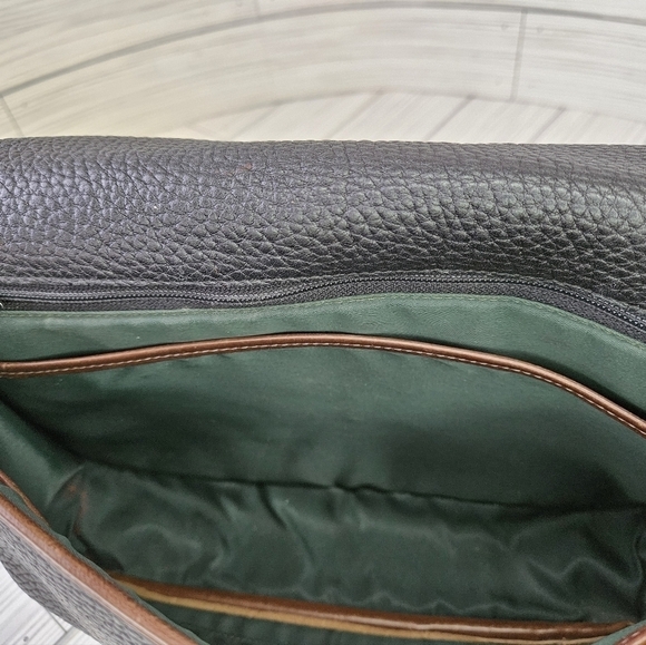 Dooney & Bourke Vintage All Weather Leather Toggle Satchel Saddle Bag in Black - Picture 12 of 17